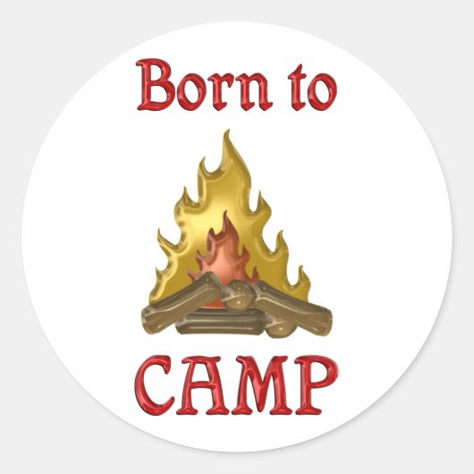 Geboren zum Lager Runder Aufkleber (Vorderseite)
