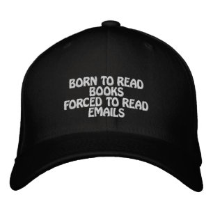 Geboren zum Lesen von Büchern zum Lesen von E-Mail Bestickte Baseballkappe