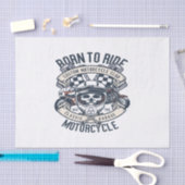 Geboren zum Motorrad Seidenpapier (Handwerk)