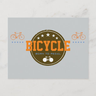 geboren zum Pedalrad Postkarte