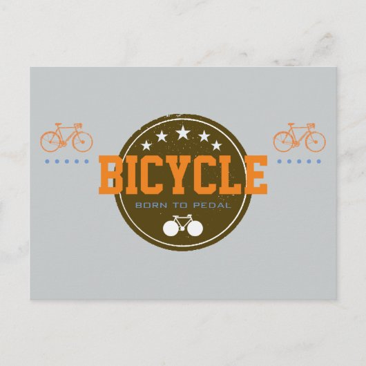 geboren zum Pedalrad Postkarte (Vorderseite)