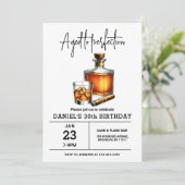 Geboren zum Perfection Whisky Zigarre 30. Geburtst Einladung (Stehend Vorderseite)