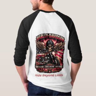 Geboren zum Reiten Gebaut zum Führen Motorrad-Tote T-Shirt
