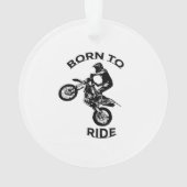Geboren zum Reiten - Motocross Rider Ornament (Rückseite)