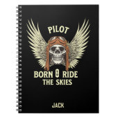 Geboren zum "Ride Skies", Cooler Fun Aviation Cust Notizblock (Vorderseite)