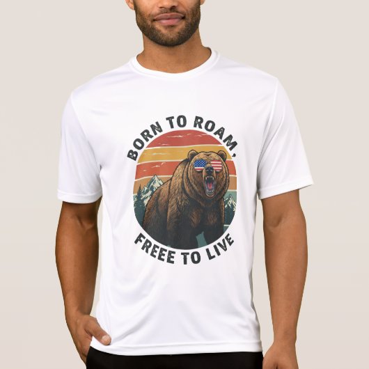 Geboren zum Roaming, frei zum Leben T-Shirt (Vorderseite)