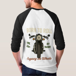 Geboren zum Rollen - Rev-Maschine Vintag Motorrad T-Shirt