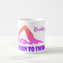 Geboren zum Schwimmen, Freestyle-Schwimmer, person Kaffeetasse