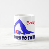 Geboren zum Schwimmen, Freestyle-Schwimmer, person Kaffeetasse (Mittel)
