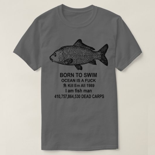 Geboren zum Schwimmen ist ein TShirt (Design vorne)