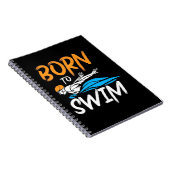 Geboren zum Schwimmen Notizblock (Rechte Seite)