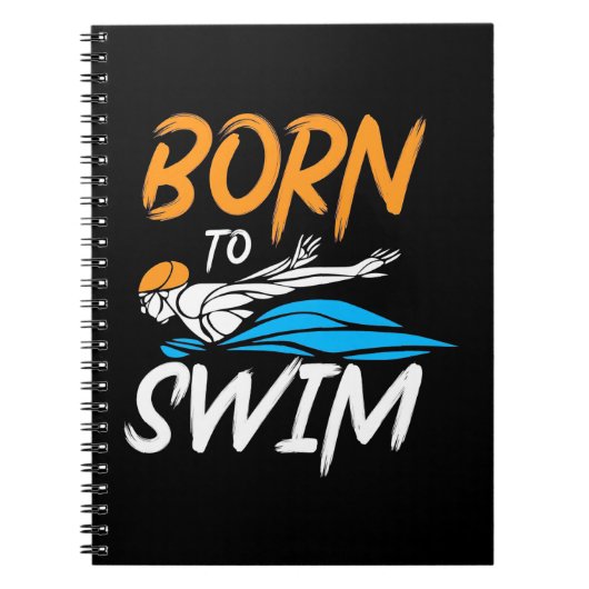 Geboren zum Schwimmen Notizblock (Vorderseite)
