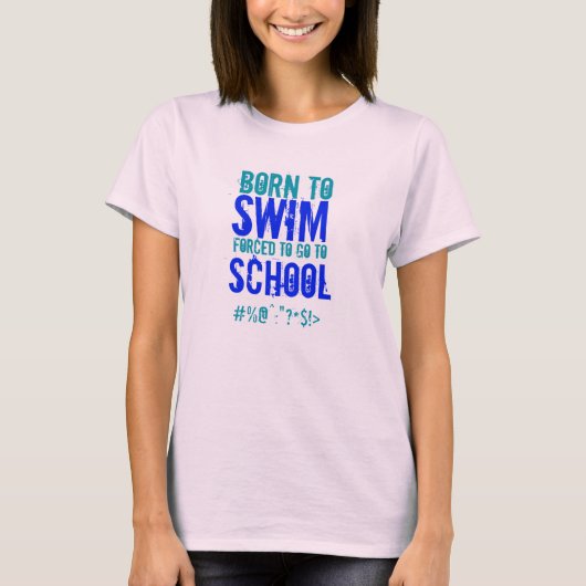 Geboren zum Schwimmen - Tye Die Männlich T-Shirt (Vorderseite)