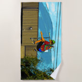 Geboren zum Scoot-Stunt Scooter-Trick Strandtuch (Vorderseite)