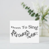 Geboren zum Singen Postkarte (Stehend Vorderseite)
