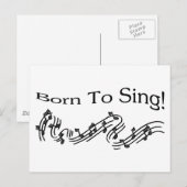 Geboren zum Singen Postkarte (Vorne/Hinten)