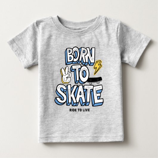 Geboren zum Skate Baby T-shirt (Vorderseite)