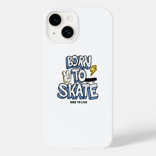 Geboren zum Skate Case-Mate iPhone Hülle (Rückseite)