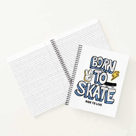 Geboren zum Skate Notizblock (Innenseite)