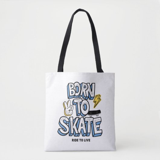 Geboren zum Skate Tasche (Vorderseite)