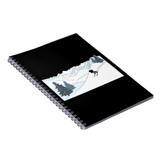 Geboren zum Ski-Resort Wintersport Notizblock (Rechte Seite)