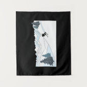 Geboren zum Ski-Resort Wintersport Wandteppich (Vorderseite)