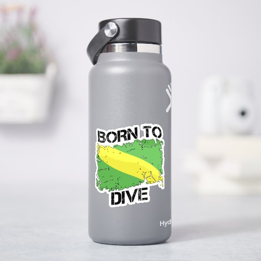 Geboren zum Sticker für die Nitrox-Flagge (HydroFlask)