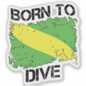 Geboren zum Sticker für die Nitrox-Flagge (Vorderseite)