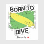 Geboren zum Sticker für die Nitrox-Flagge (Blatt)