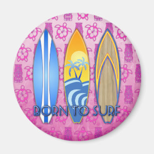 Geboren zum Surfen Magnet
