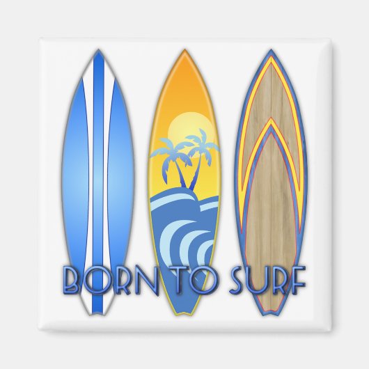 Geboren zum Surfen Magnet (Vorne)