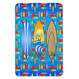 Geboren zum Surfen Magnet