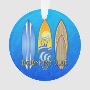 Geboren zum Surfen Ornament