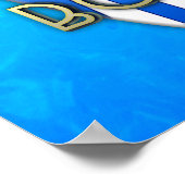 Geboren zum Surfen Poster (Ecke)