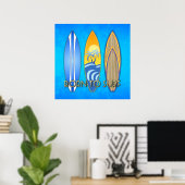 Geboren zum Surfen Poster (Heimbüro)