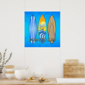 Geboren zum Surfen Poster (Küche)