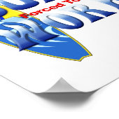 Geboren zum Surfen Poster (Ecke)