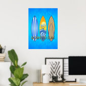 Geboren zum Surfen Poster (Heimbüro)