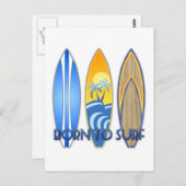Geboren zum Surfen Postkarte (Vorne/Hinten)