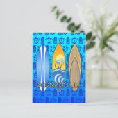 Geboren zum Surfen Postkarte (Stehend Vorderseite)