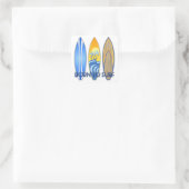 Geboren zum Surfen Quadratischer Aufkleber (Tasche)