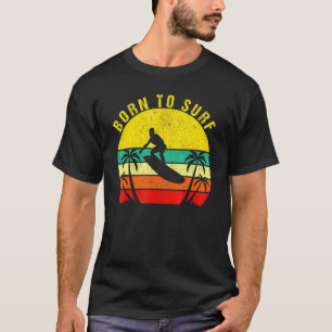 Geboren zum Surfen Vintager Surfer für Mäuse 1 T-Shirt