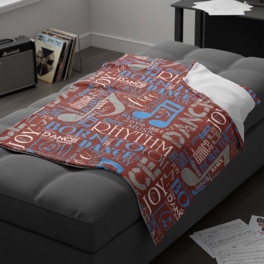 Geboren zum Tanzen von Blau/Weiß/FarbeID277 Fleecedecke