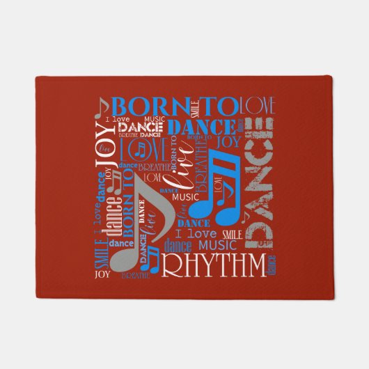 Geboren zum Tanzen von Blau/Weiß/FarbeID277 Fußmatte (Vorderseite)