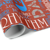 Geboren zum Tanzen von Blau/Weiß/FarbeID277 Geschenkpapier (Rolleneckpunkt)