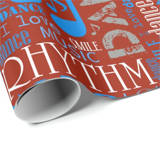 Geboren zum Tanzen von Blau/Weiß/FarbeID277 Geschenkpapier (Rolleneckpunkt)