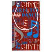 Geboren zum Tanzen von Blau/Weiß/FarbeID277 Kleine Geschenktüte (Rückseite)