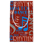 Geboren zum Tanzen von Blau/Weiß/FarbeID277 Kleine Geschenktüte (Vorderseite)