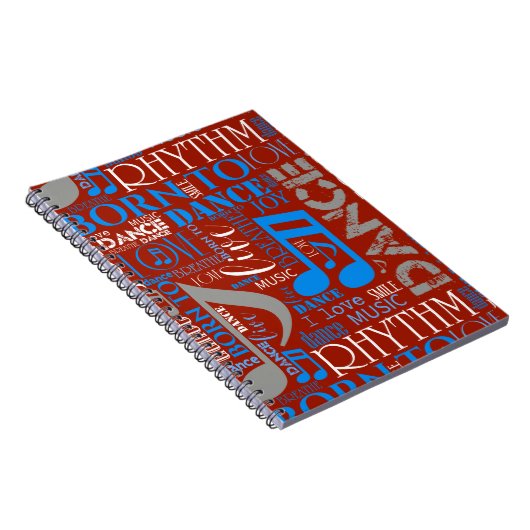 Geboren zum Tanzen von Blau/Weiß/FarbeID277 Notizblock (Rechte Seite)