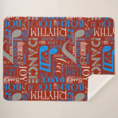 Geboren zum Tanzen von Blau/Weiß/FarbeID277 Sherpadecke (Vorderseite (Horizontal))